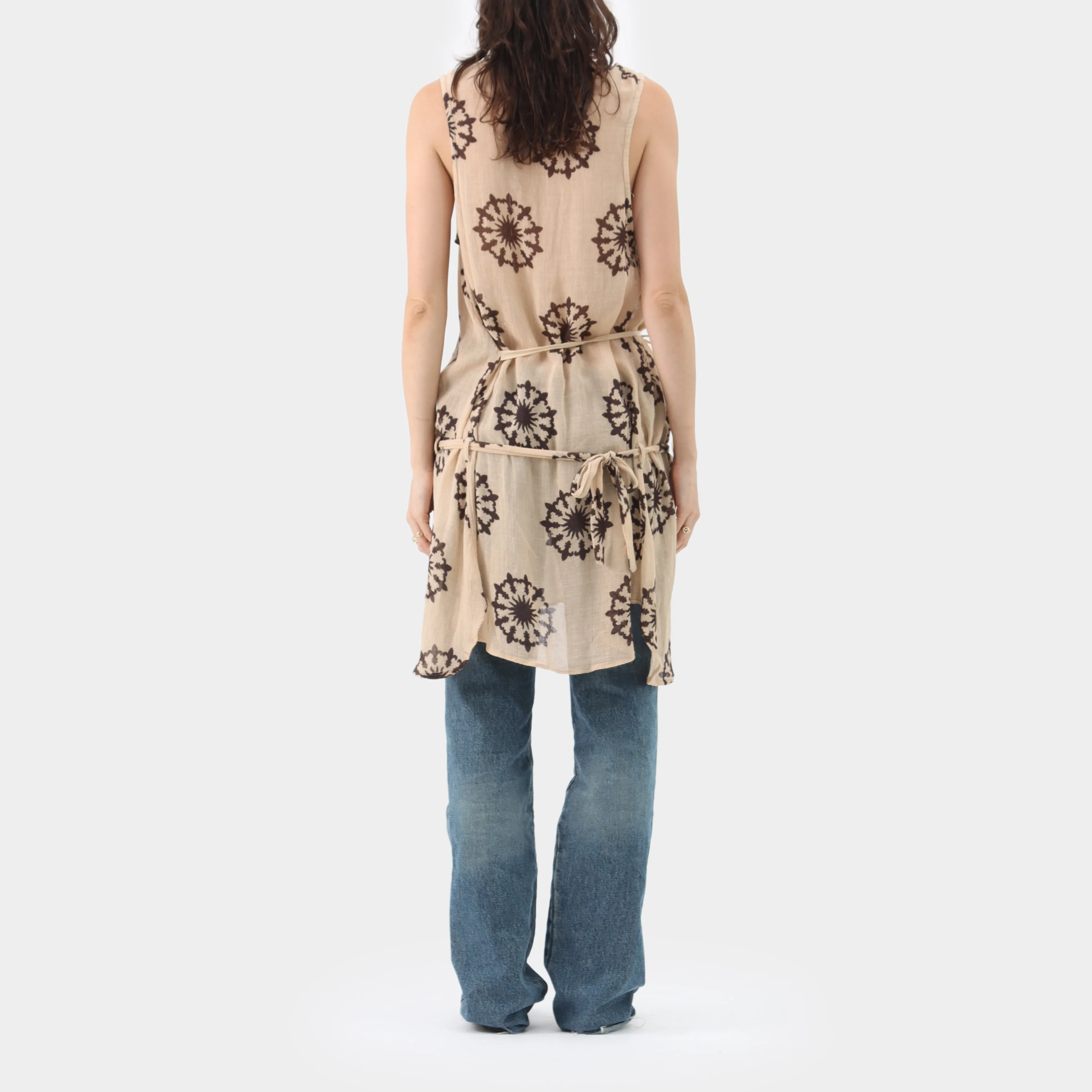 Ann Demeulemeester Printed Linen Blend Dress