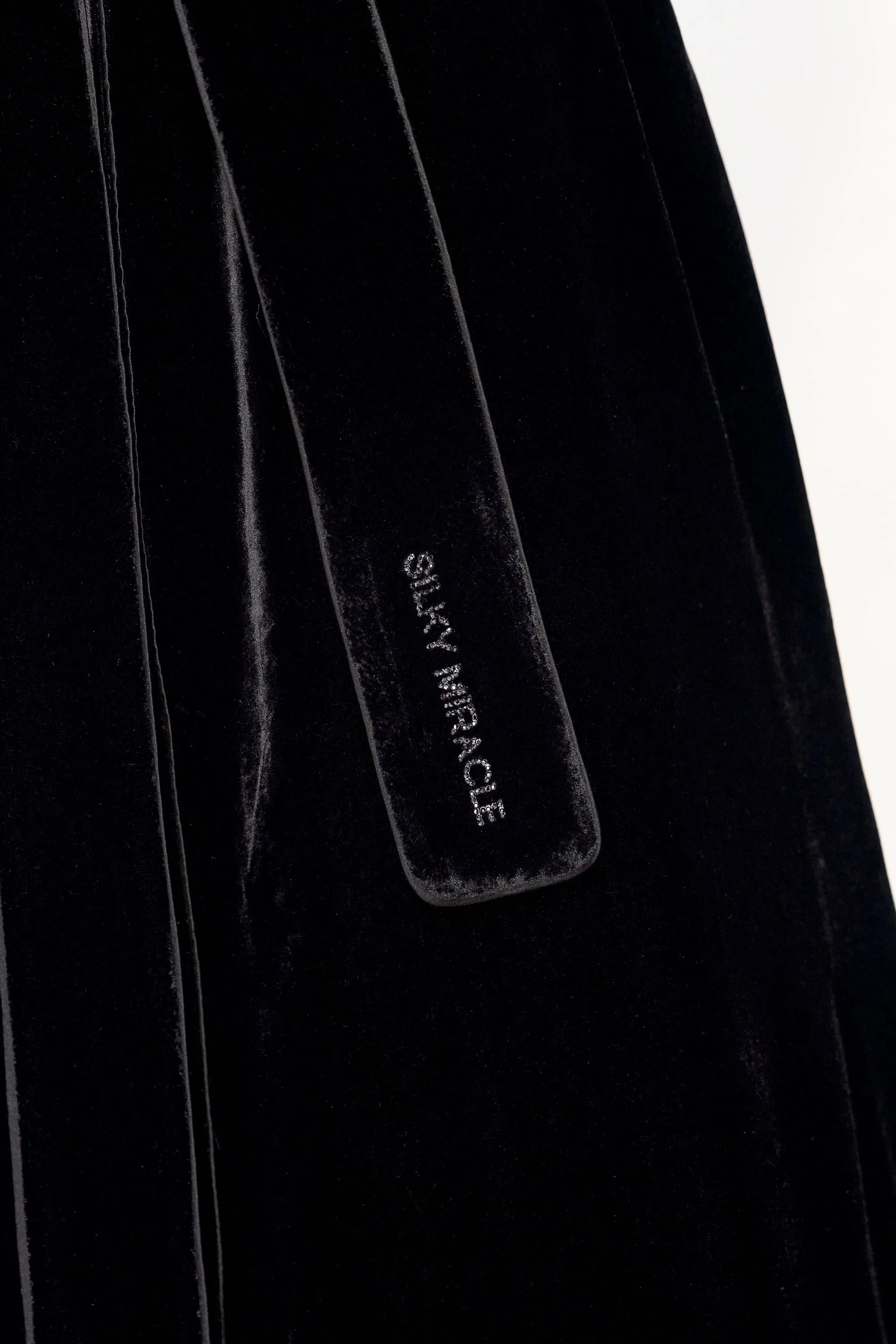 Black Velvet Silk Robe