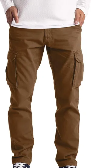 Cargo Pants for Men Slim Fit Straight Leg Stretch Lightweight Casual Travel Work Ripstop Tactical Hiking Cargo Pants