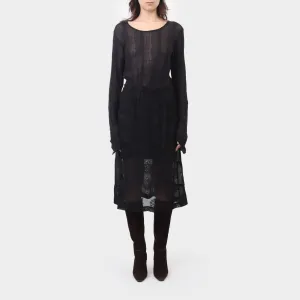 Comme des Garçons Robe de Chambre Sheer Mesh Patterned Skirt