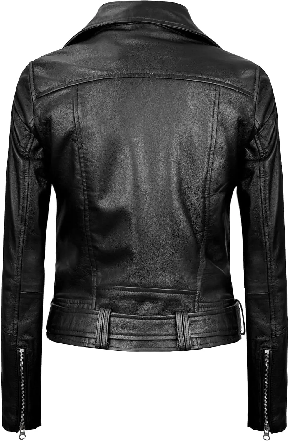 Decrum Leather Jacket Women  Asymmetrical Motorcycle Style Womens Leather Jacket