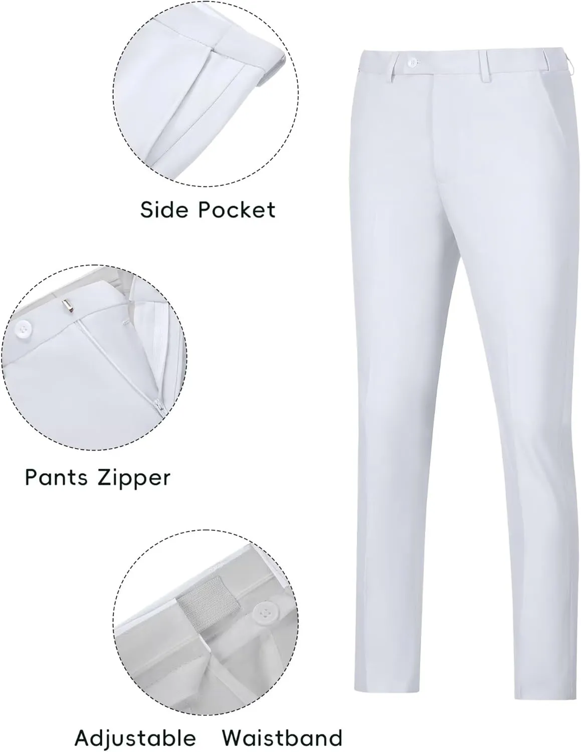 Fxzpiodi Mens Suit Slim Fit 2 Piece Suits,Two Button Solid Business Wedding Tuxedo Suit for Prom Suit Jacket and Pants