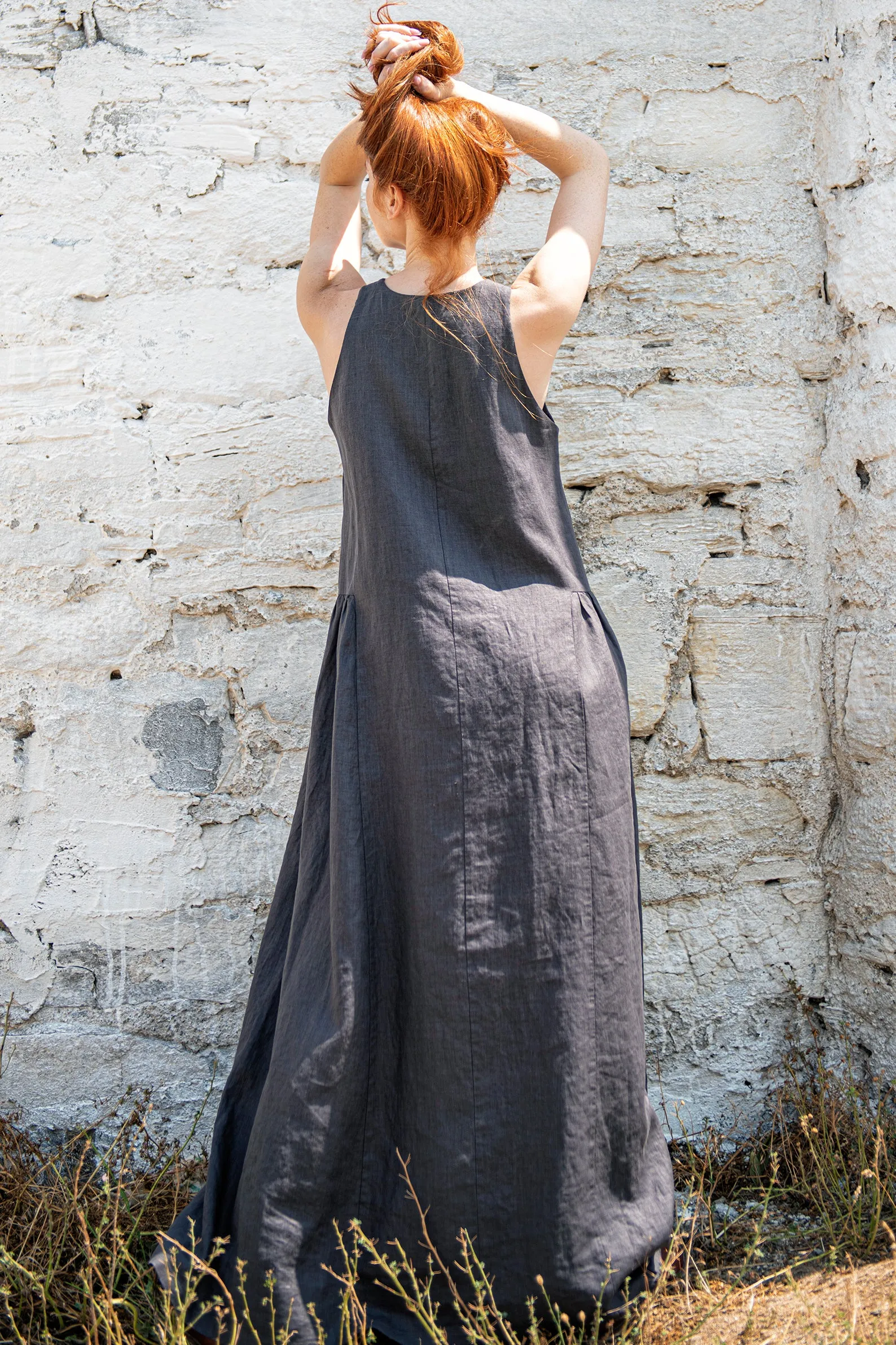 Loose Linen Maxi Dress