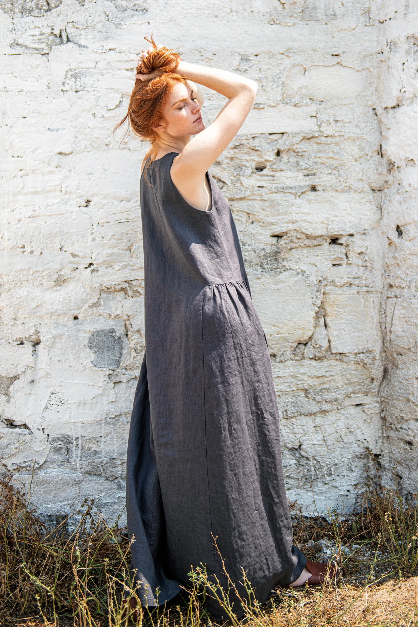 Loose Linen Maxi Dress