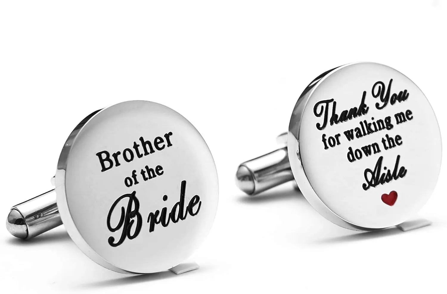 Melix Home Brother of The Bride Stainless-Steel Cufflinks Thank You for Walking Me Down The Aisle Cuff Links Brother Wedding Party Gifts