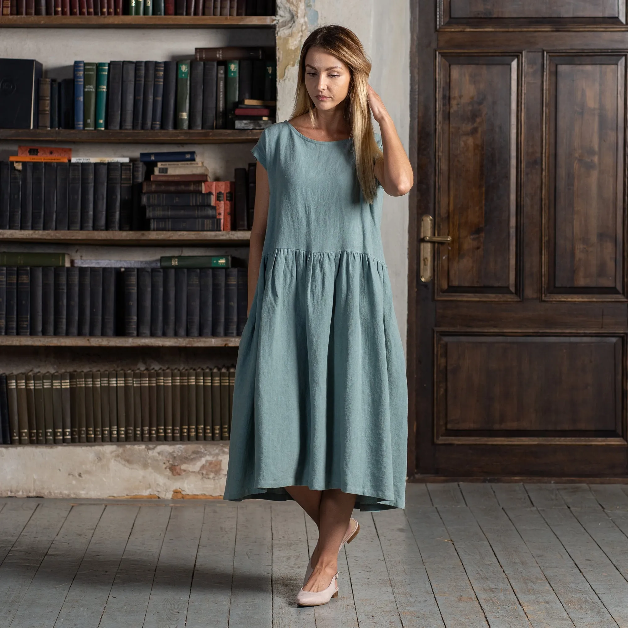MENIQUE Smock Dress Cecilia Mint Green