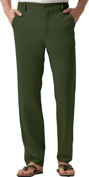 Mens Golf Pants Stretch Lightweight Quick Dry Dress Pant Slim Fit Straight Work Pants Flat Front Fashion Trousers