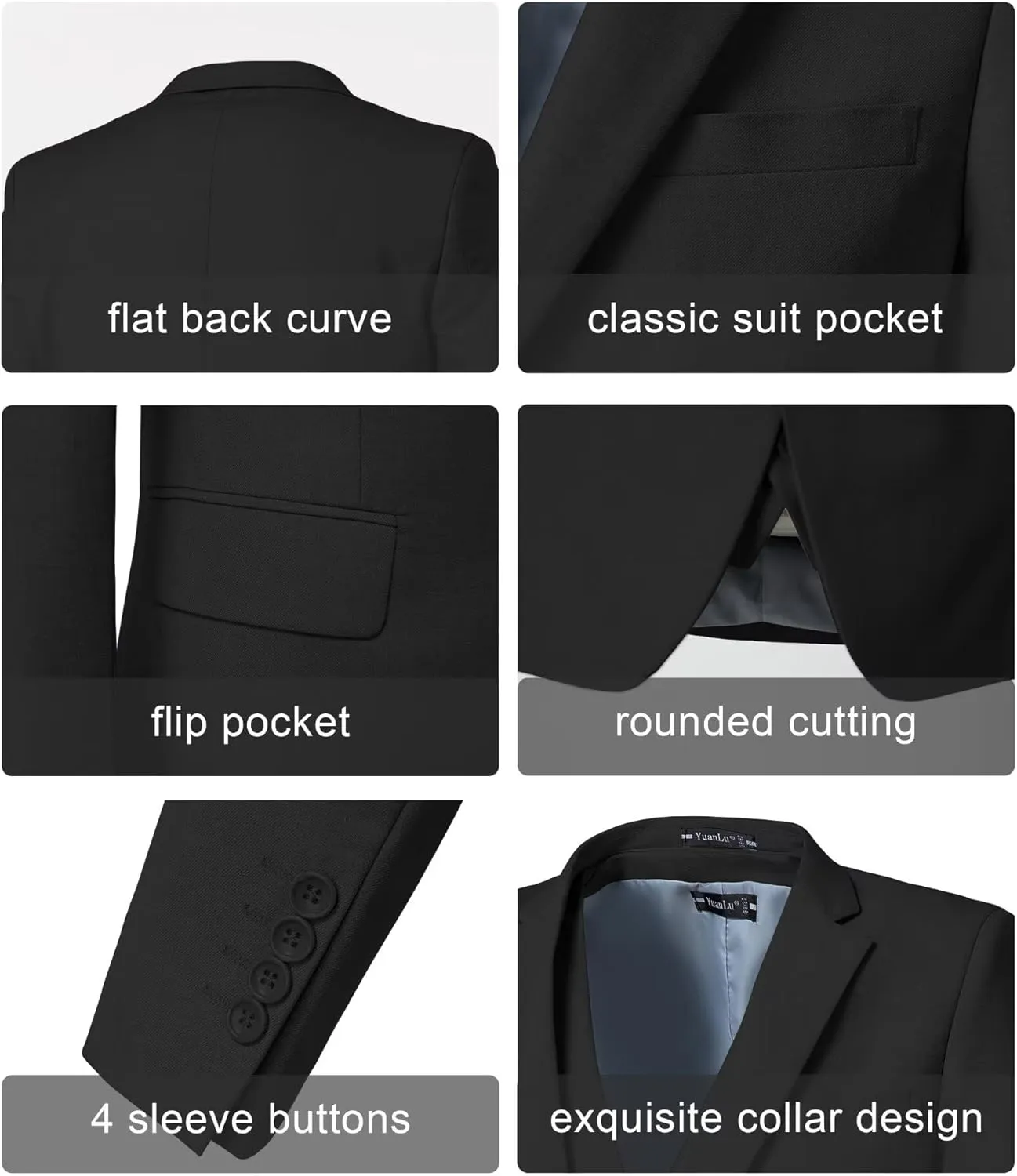 Mens Suits Slim Fit Prom Homecoming Suit for Men Wedding Business Tux Outfit 2 Piece Suit Jacket Blazer Pants Set