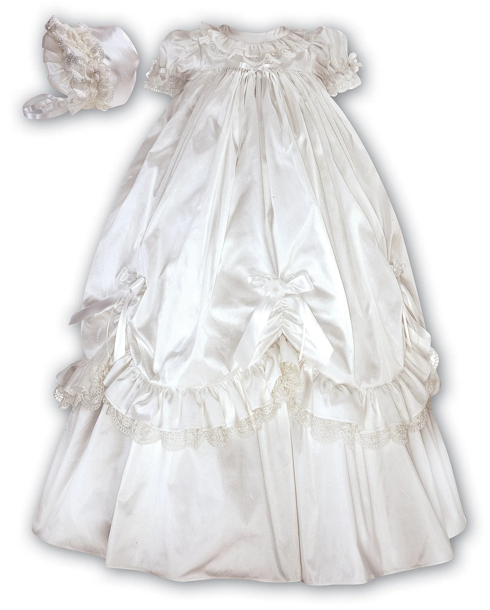 Sarah Louise - Silk Christening gown, ivory, 6 months 001144