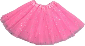 Sparkle Tutu Skirts for Women Fashion Lightweight Layered Dance Mini Skirt Elegant Princess Solid Color Ballet Skirt