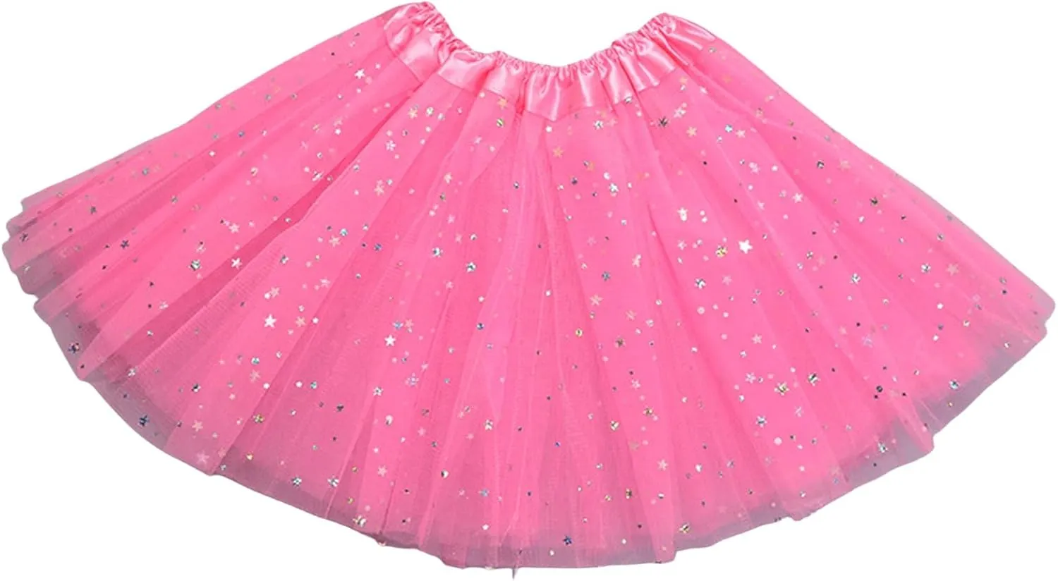 Sparkle Tutu Skirts for Women Fashion Lightweight Layered Dance Mini Skirt Elegant Princess Solid Color Ballet Skirt