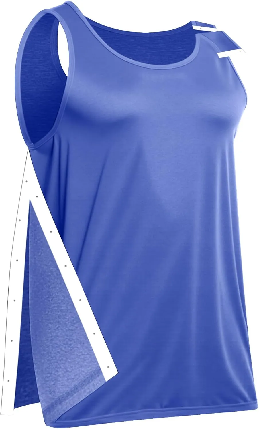 Unisex Post Shoulder Surgery Tank Tops, Side Snap Access Tear Way Sleeveless Shirts, Recovery Tear Away T-Shirt