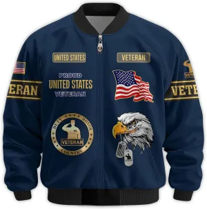 Veterans Jackets Military Bomber Jacket Men Patriotic Jacket Veteran Gifts Veterans Coat Mens Winter Jacket Veteran