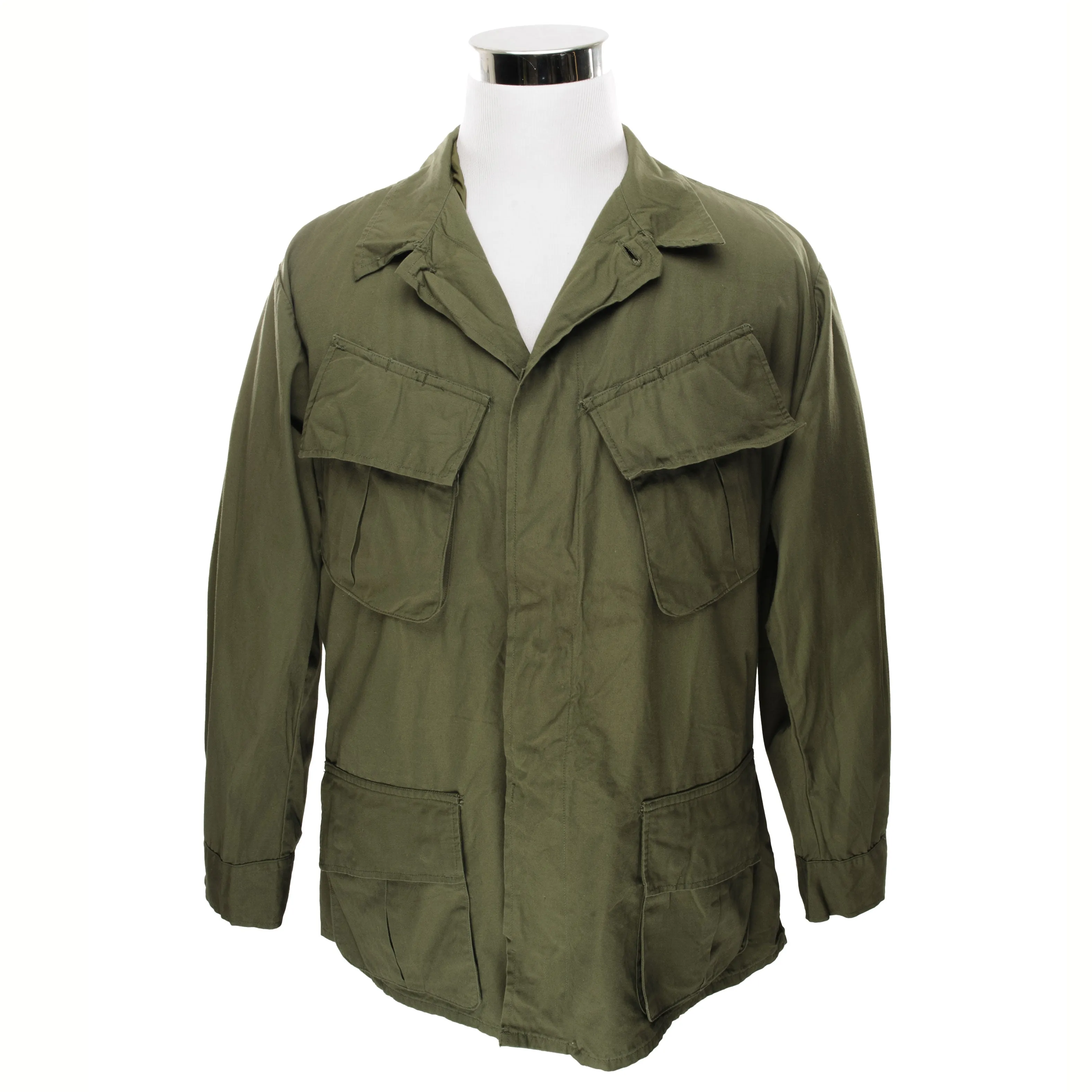 VINTAGE US ARMY TROPICAL COMBAT JACKET 1966 VIETNAM WAR LARGE SHORT NOS NEW