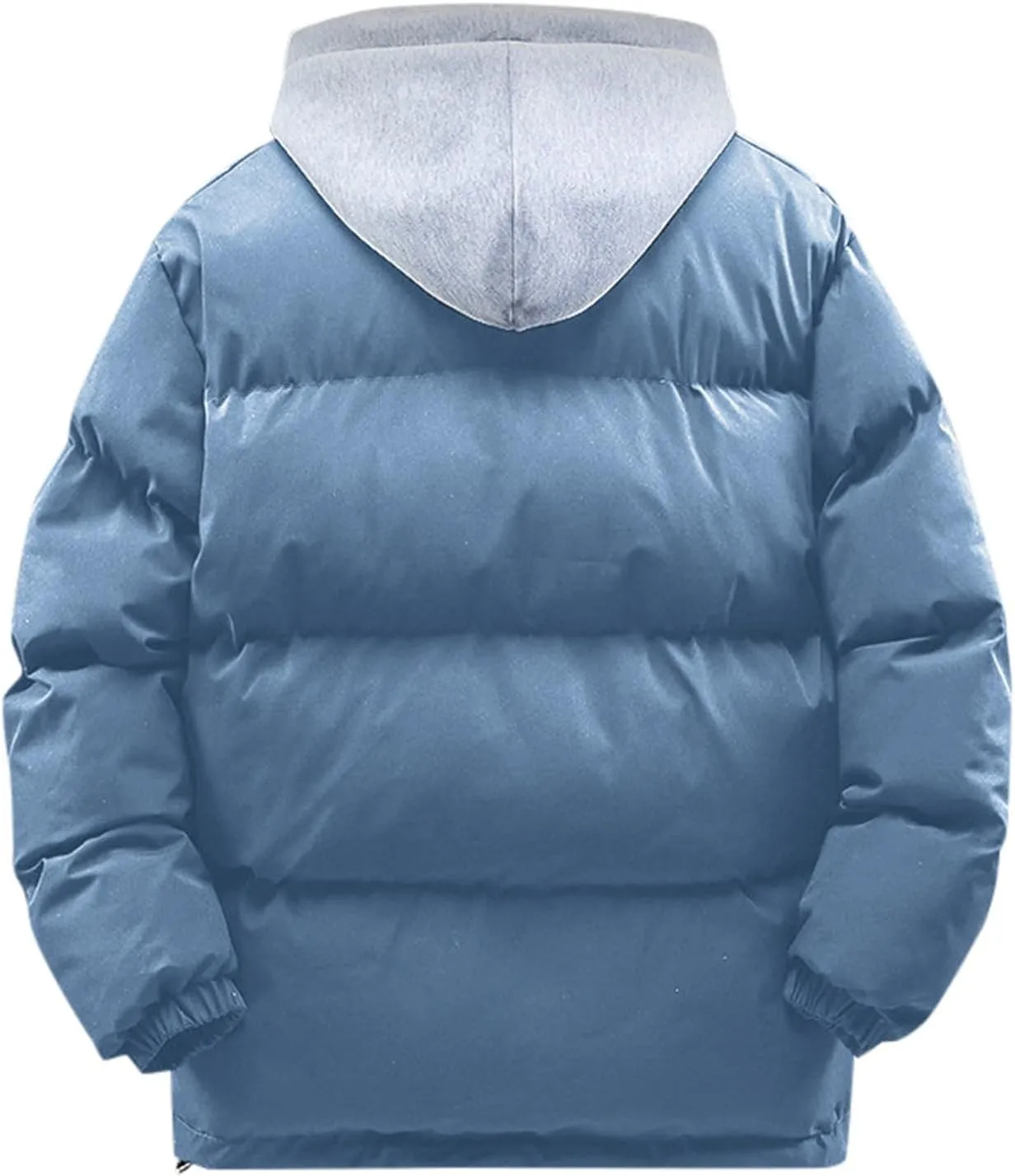 Winter Jackets for Teen Boys, Work Long Sleeve Full Zip Parka Jacket Warm Padded Jacket Outdoor Men's Puffer Vest