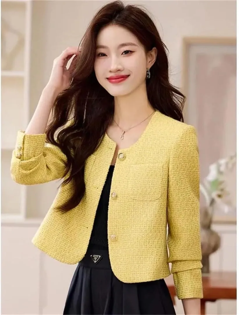 Women Jacket French Short Outcoat Blazer Suit Jackets Top