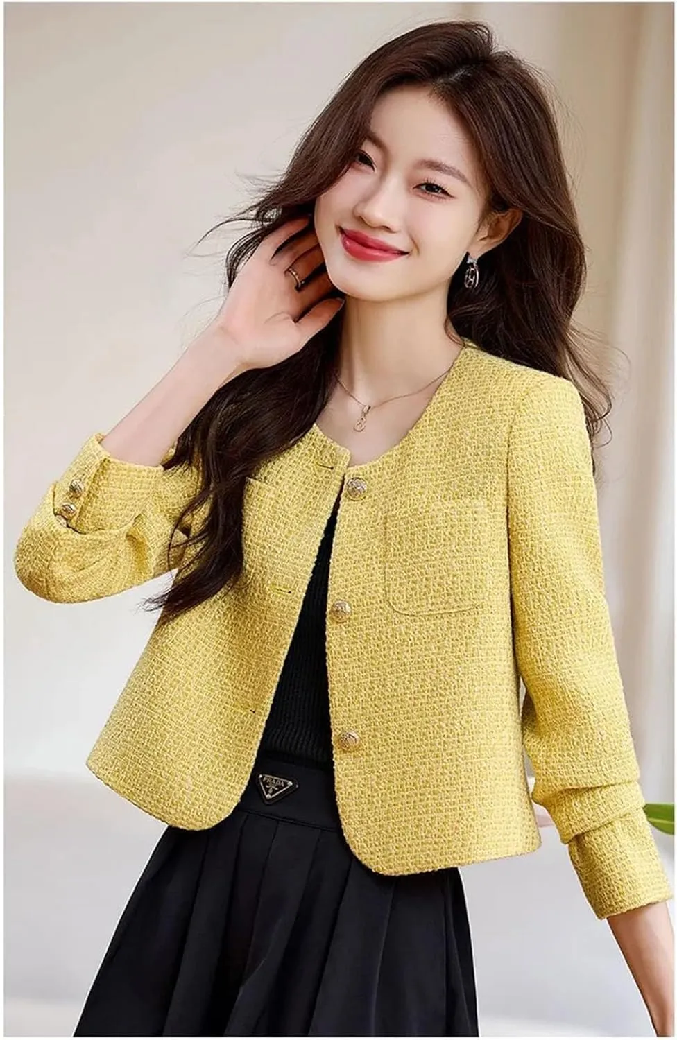 Women Jacket French Short Outcoat Blazer Suit Jackets Top