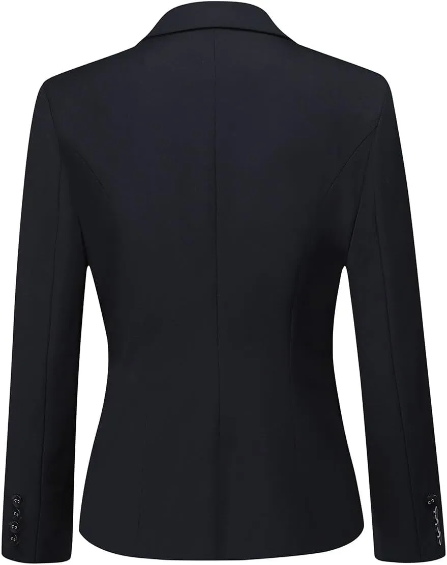 YUNCLOS Women's 2 Piece Office Lady Business Suit Set Slim Fit Blazer Pant